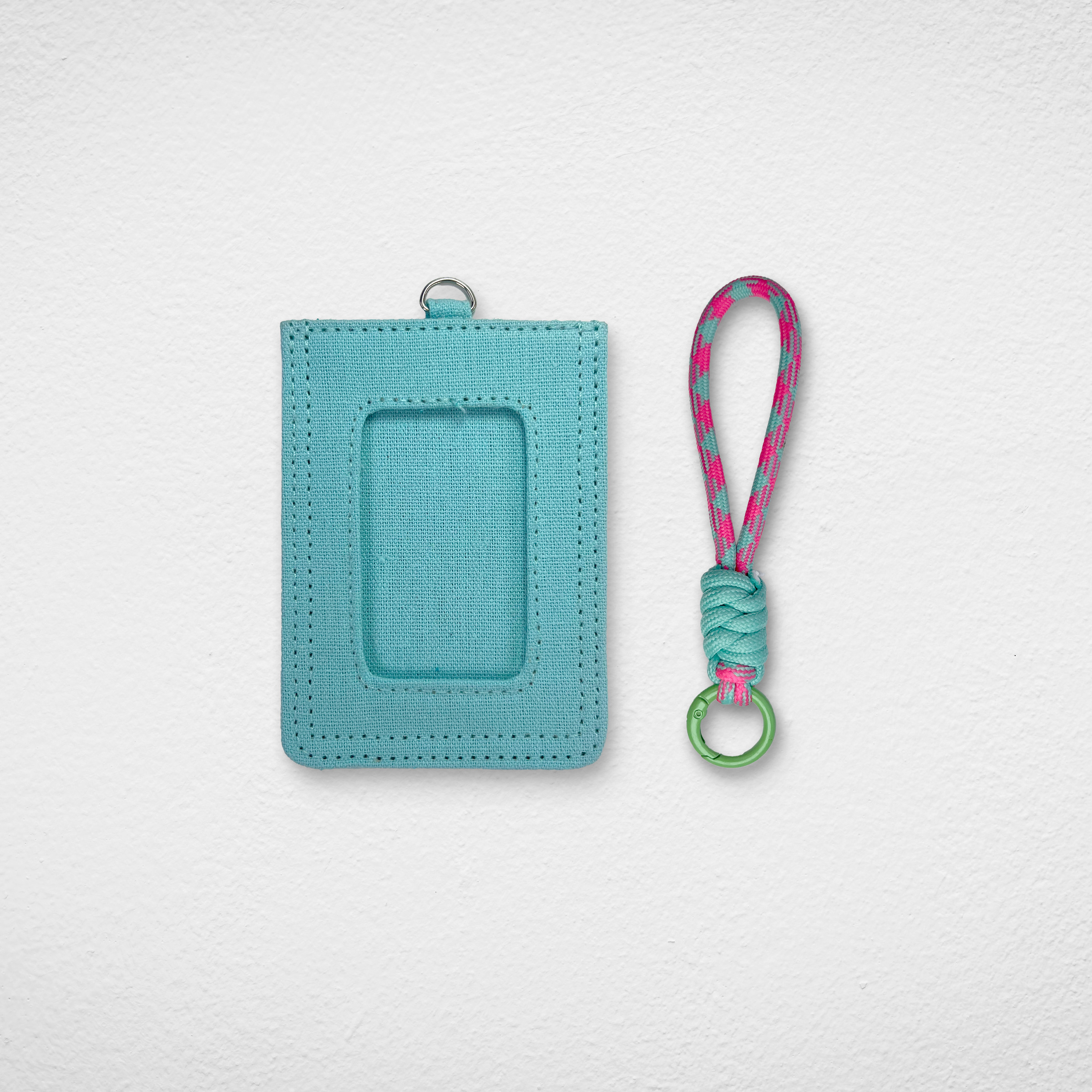 Card Holder_LightGreen_Short Pink