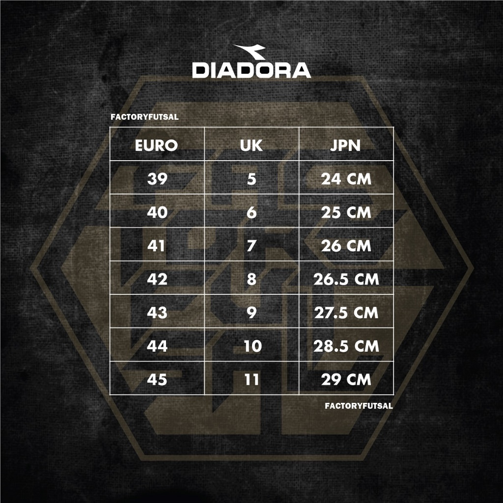 DIADORA DSC8291 (BLACK) KASUT FUTSAL SHOES – Factory Futsal
