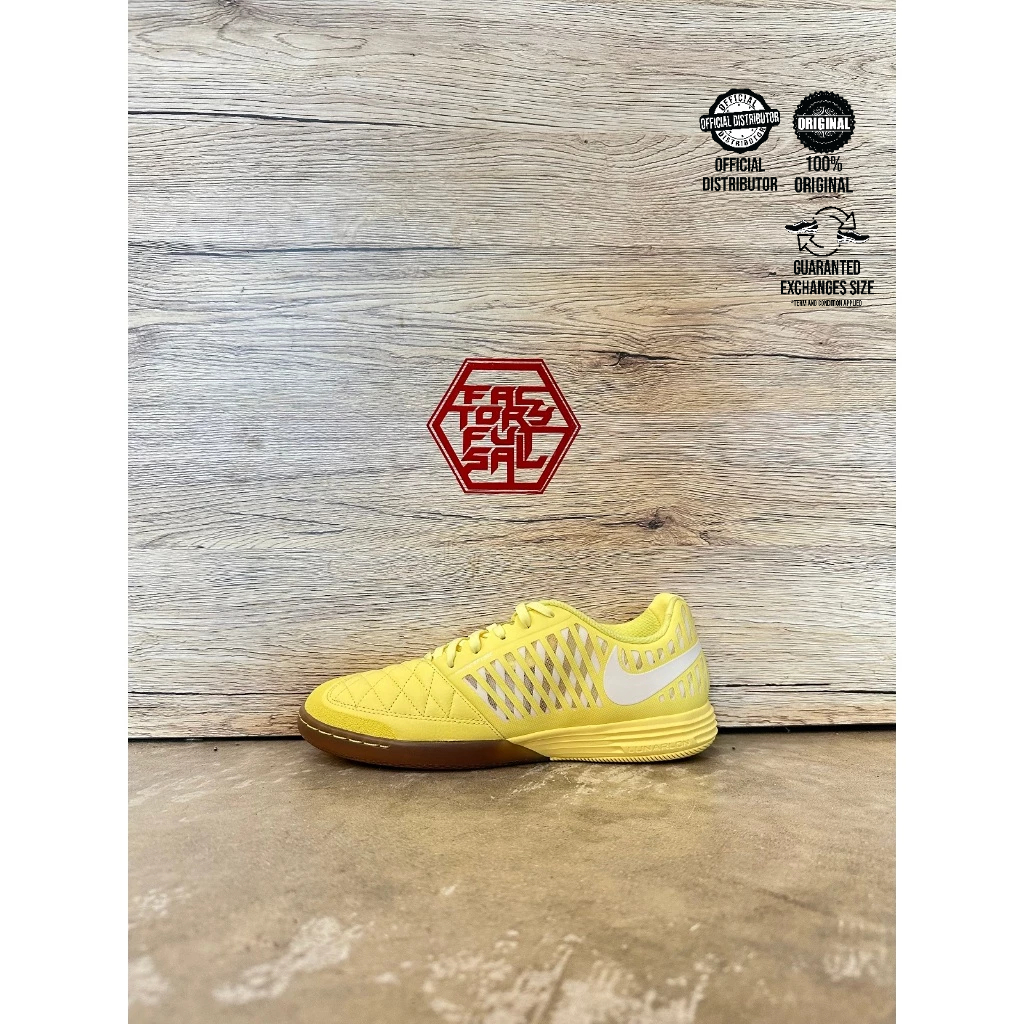 580456-801) 100% ORIGINAL NIKE FUTSAL LUNARGATO II -YELLOW