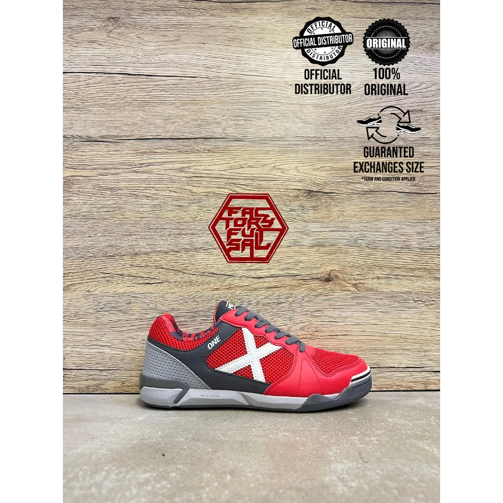 MUNICH XM-ONE54 (MERAH) KASUT FUTSAL – Factory Futsal