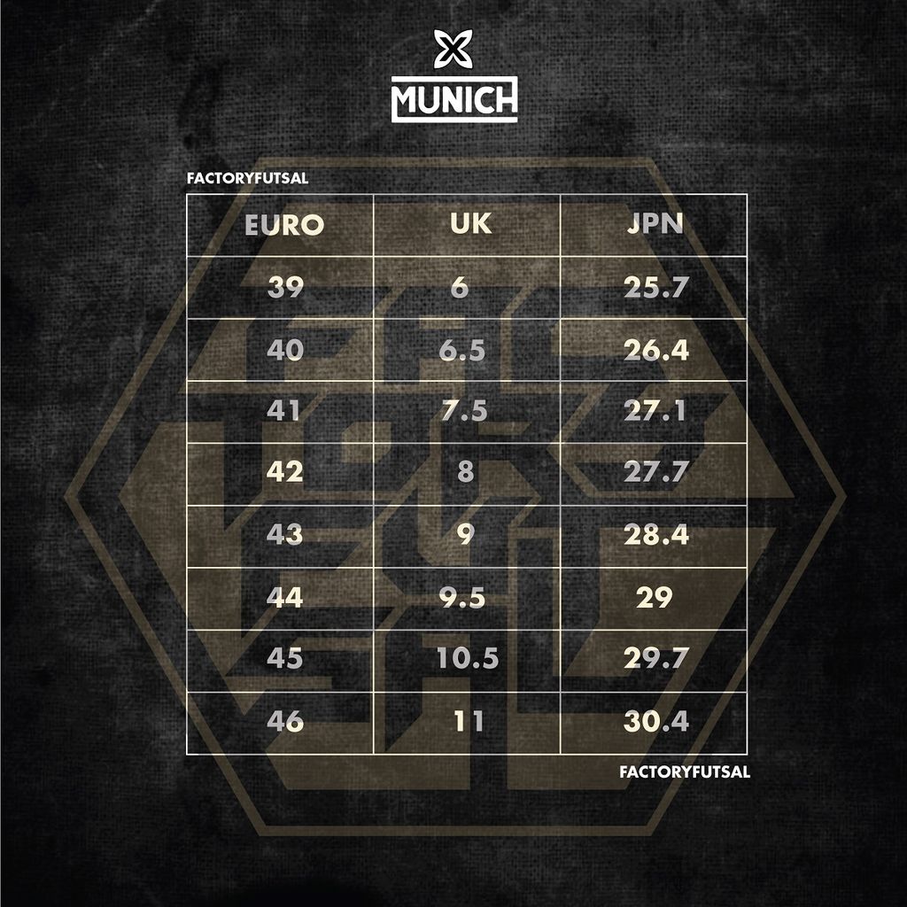 XMUNICH (SIZE CHART)