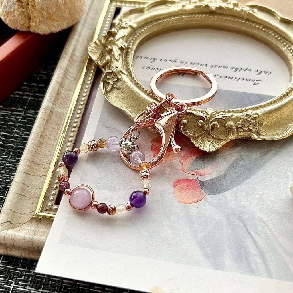 LINE_ALBUM_0105·《碧璽系列》暮光心語｜黃碧璽·粉紫碧璽 - 掛飾鑰匙圈_260105_2