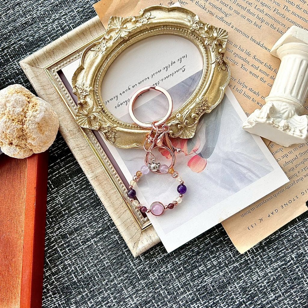 LINE_ALBUM_0105·《碧璽系列》暮光心語｜黃碧璽·粉紫碧璽 - 掛飾鑰匙圈_260105_6