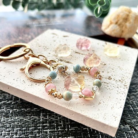 LINE_ALBUM_0105·糖光Candylight - 靈獸款掛飾鑰匙圈｜紫黃螢石貓爪·可挑款_260105_3