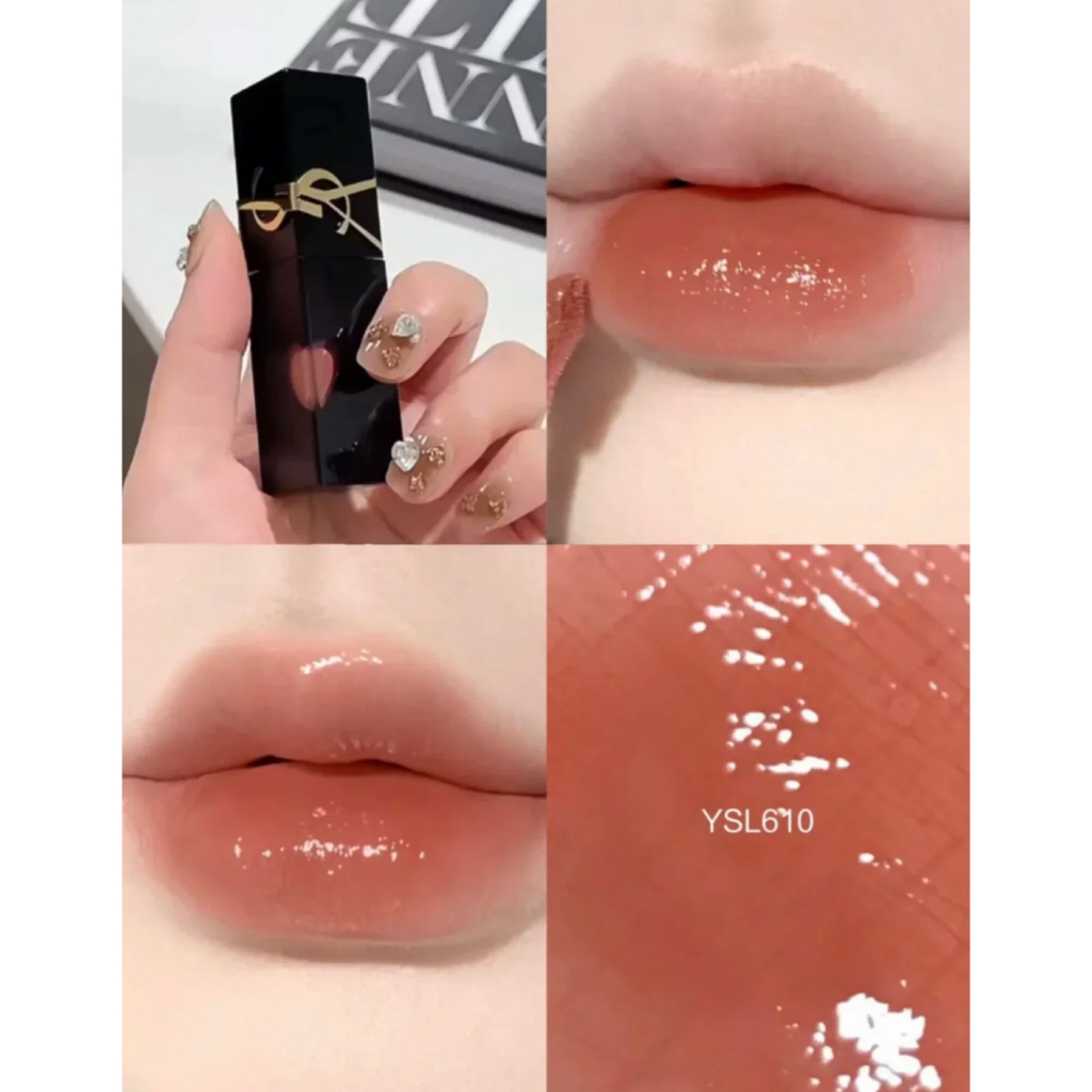 預購| YSL 奢華印記鎖心光唇釉奢華緞面漆光唇釉愛心唇釉#622 #610 #440
