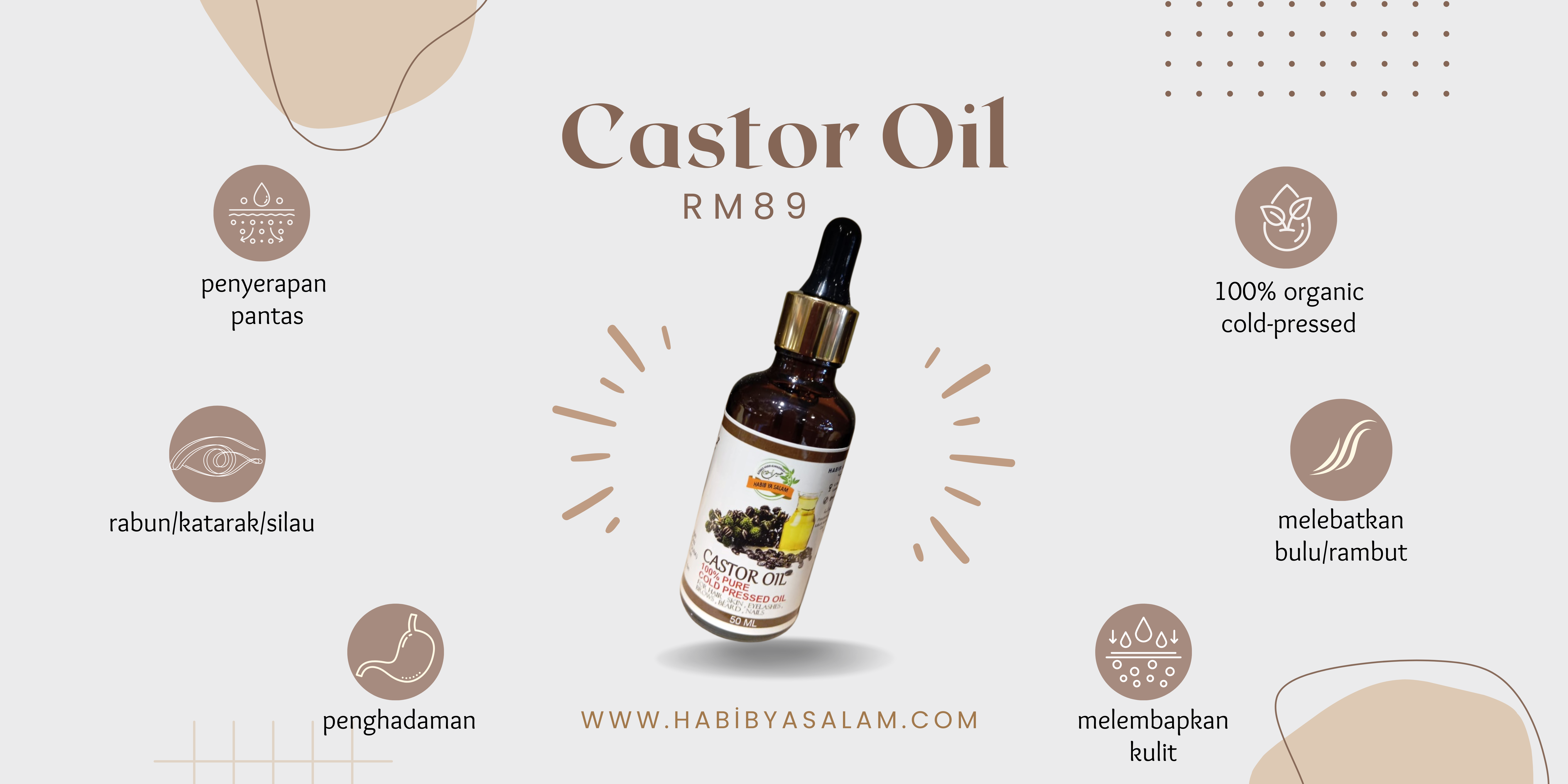 Castor Oil: Minyak Serbaguna untuk Kesihatan & Kecantikan