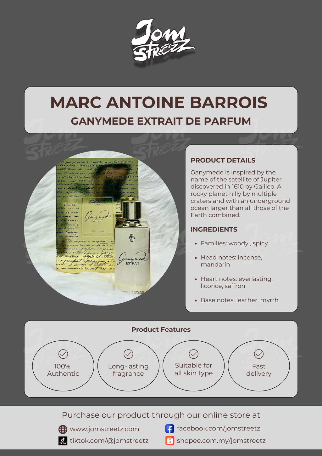 MARC ANTOINE BARROIS  GANYMADE EXTRAIT DE PARFUM