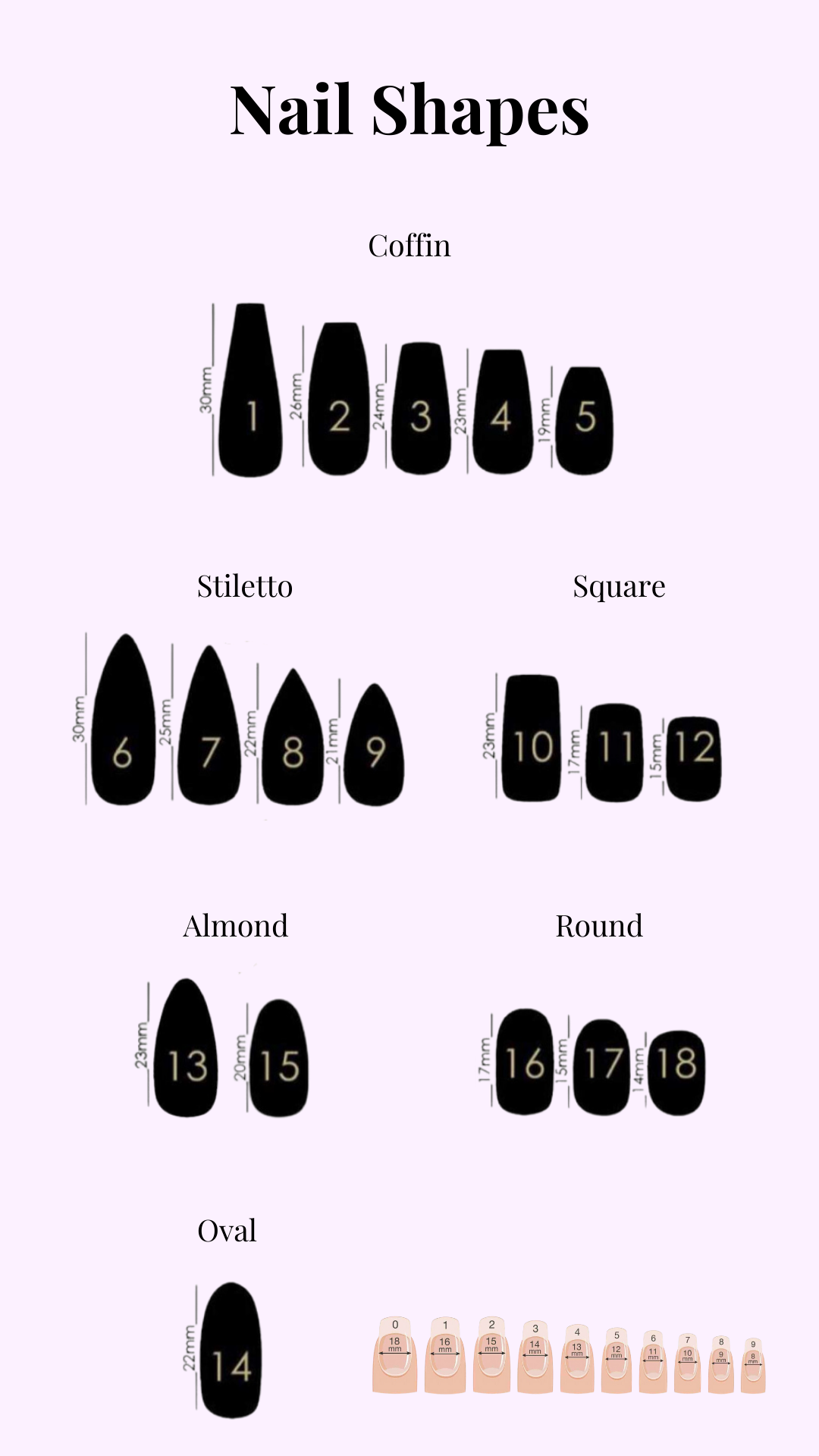 Nail shapes