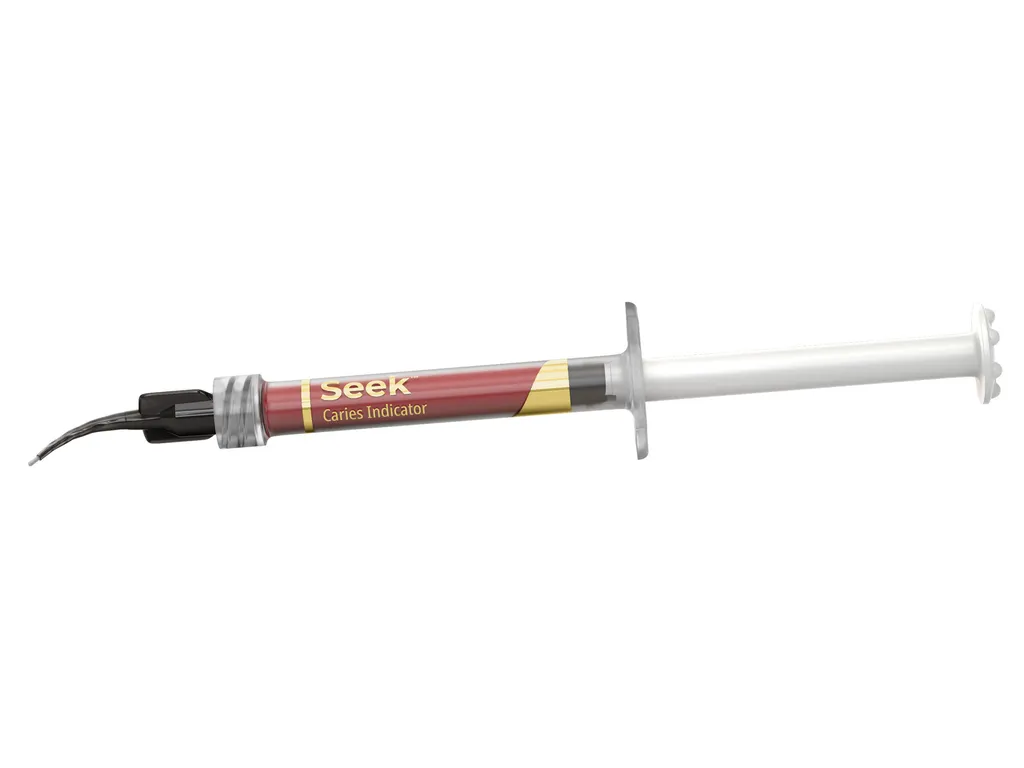 Seek-Red-Caries-Indicator-1.2ml-syringe-with-Black-Mini-Brush-Tip-3D-PREPARE