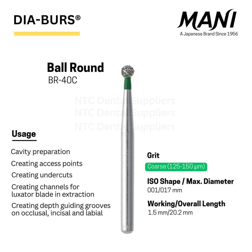 Mani Diamond Bur Ball Round BR-40C