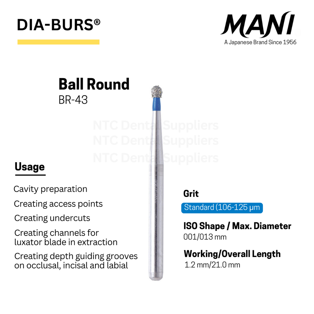 Mani Diamond Bur Ball Round BR-43