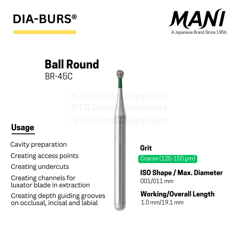 Mani Diamond Bur Ball Round BR-45C