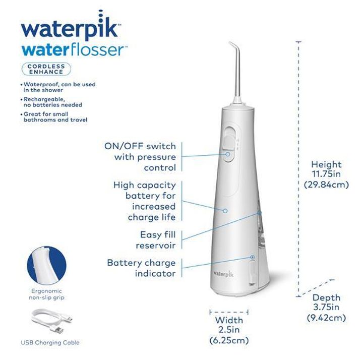 features-dimensions-waterpik-cordless-enhance-wf-21w010-white