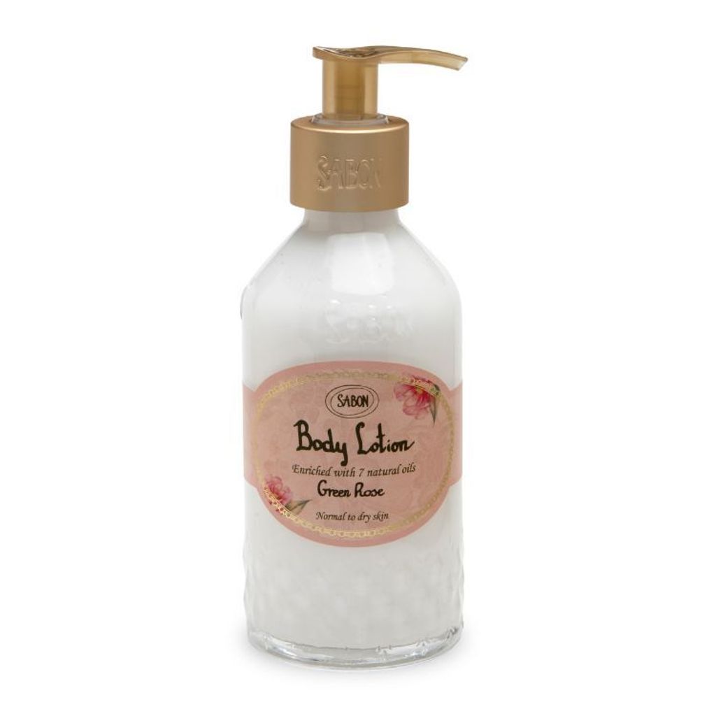 Body Lotion Bottle Green Rose