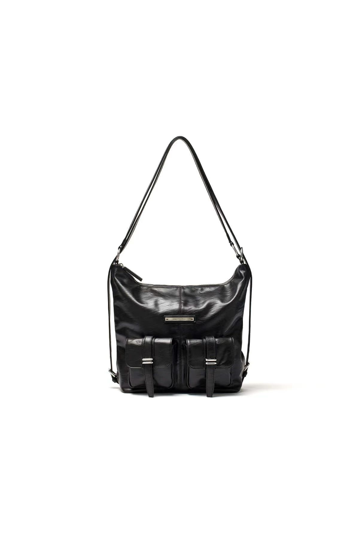 Matin Kim Double Pocket Two Way Bag In Black – Shop With JYC