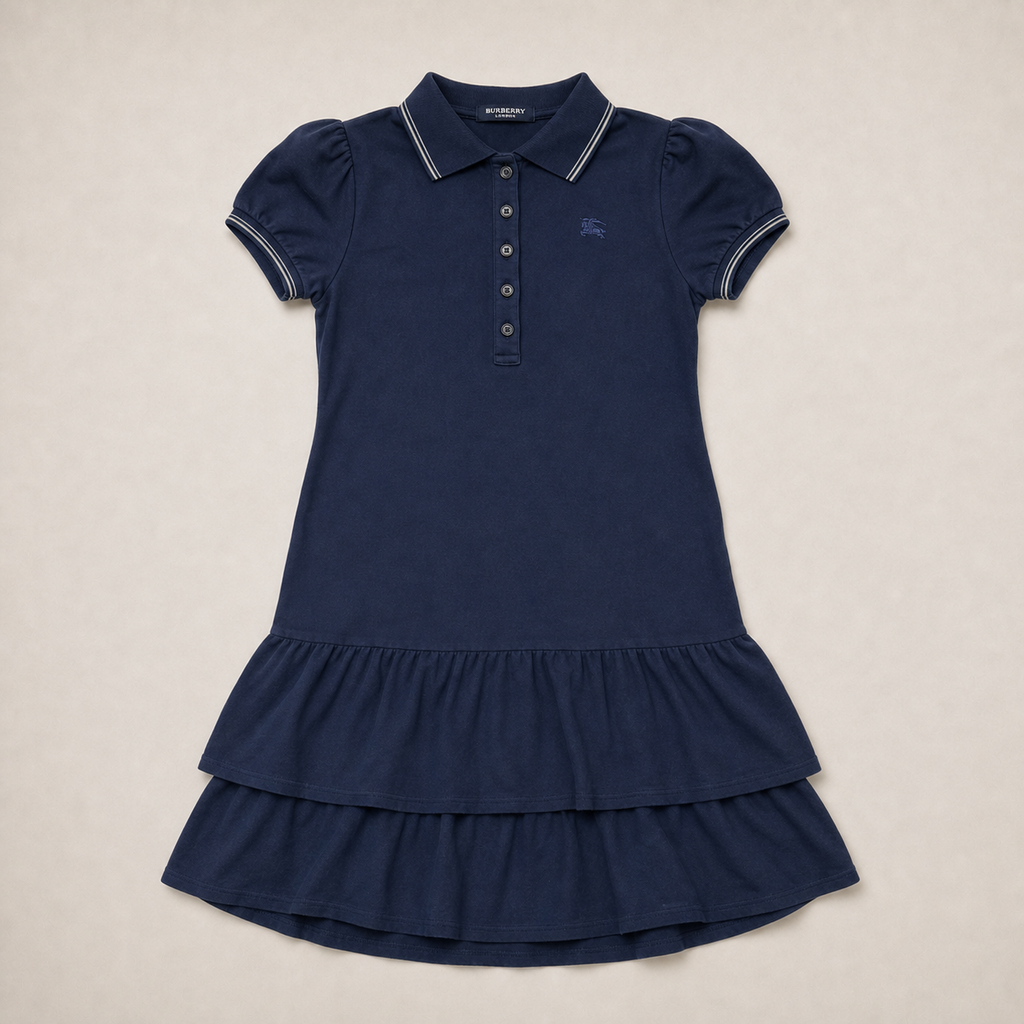 burberry dress blue Belt Check Viscose Trench Dress in Petrol blue - Women