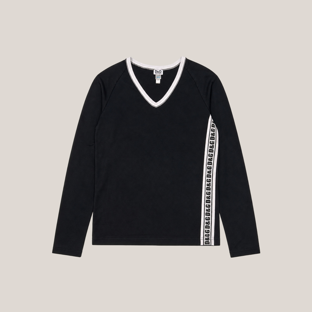 30_HUSNI0721011_d_g_dolce_gabbana_black_logo_tape_v_neck_long_sleeve_top_main_warm_greige
