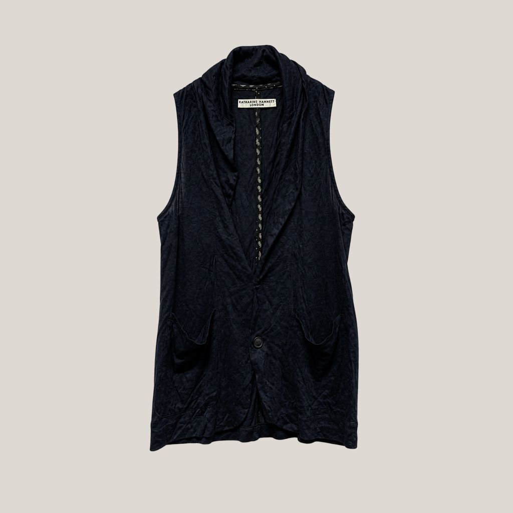 45_2NDLL0721009_katharine_hamnett_london_black_hooded_sleeveless_long_vest_m_main_warm_greige