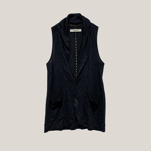45_2NDLL0721009_katharine_hamnett_london_black_hooded_sleeveless_long_vest_m_main_warm_greige