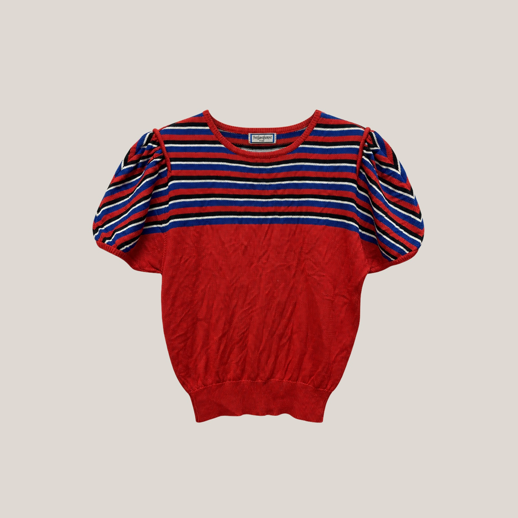 70_2NDLL0721034_vintage_yves_saint_laurent_tricots_red_blue_striped_puff_sleeve_knit_top_main_warm_greige
