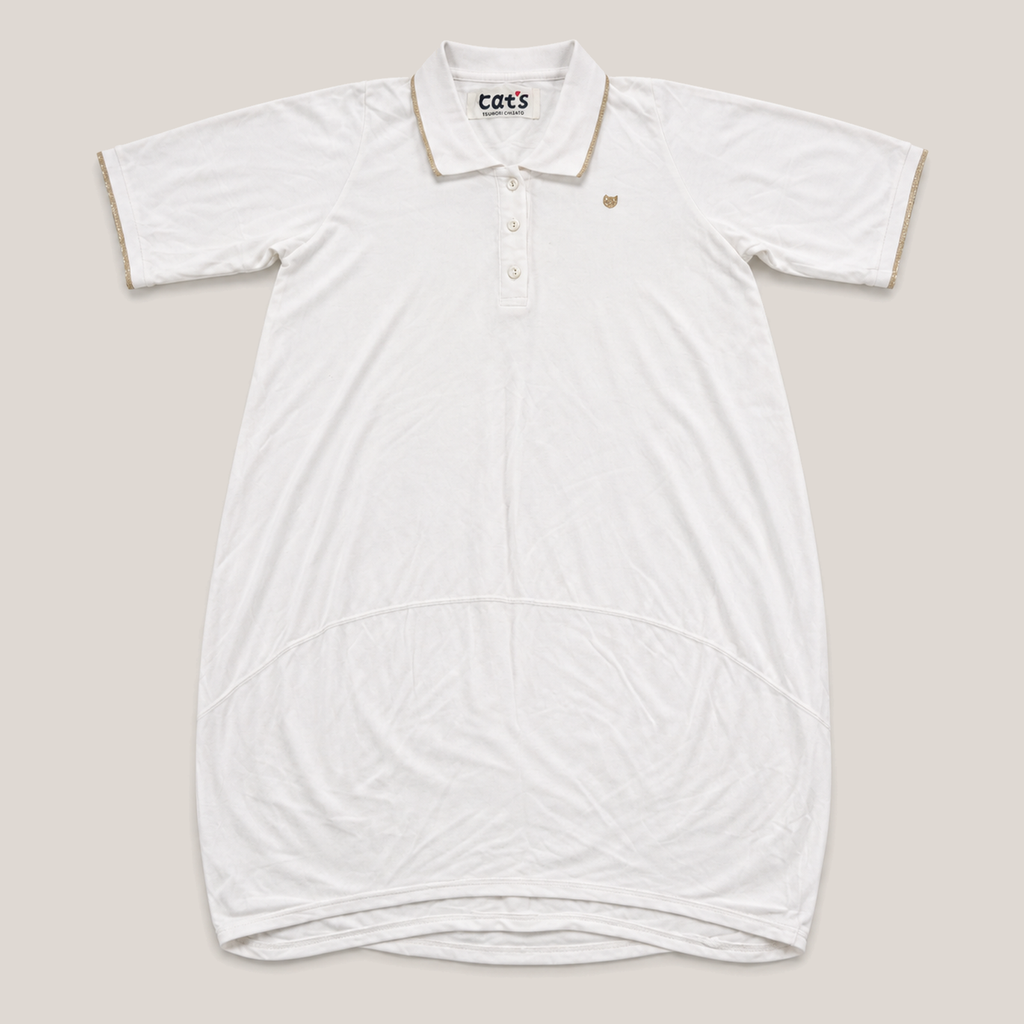 010_2NDB0812010_cat_s_tsumori_chisato_white_cat_logo_short_sleeve_polo_dress_catalog_final