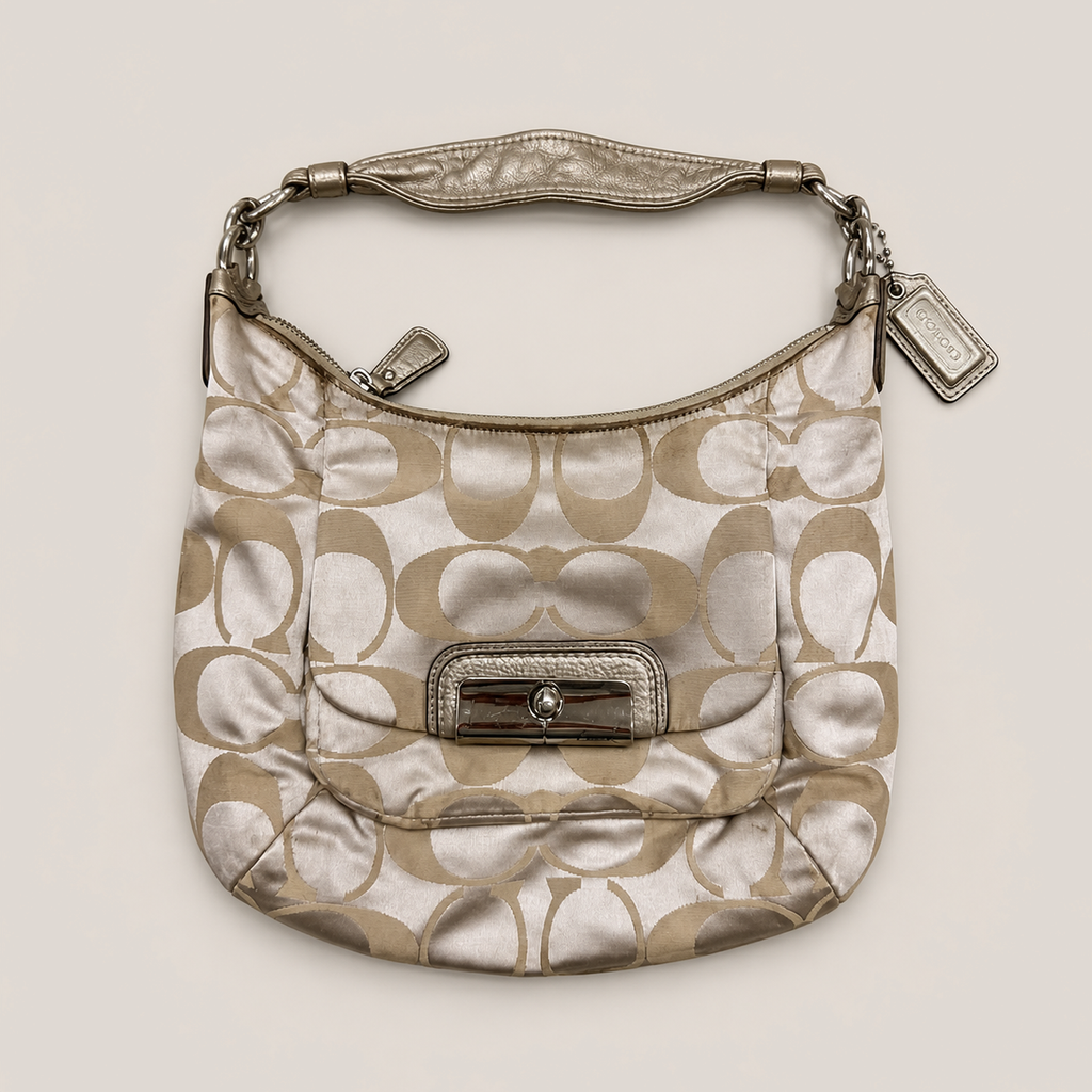 009_2NDS0815009_2000s_coach_beige_signature_sateen_turnlock_hobo_shoulder_bag_catalog_final
