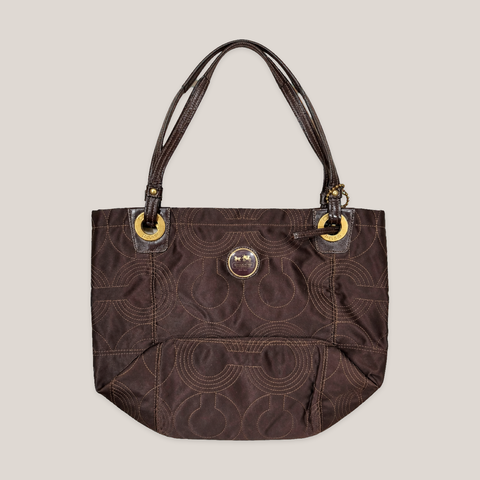 030_2NDO0901003_2000s_coach_dark_brown_signature_stitched_nylon_tote_bag_catalog_final
