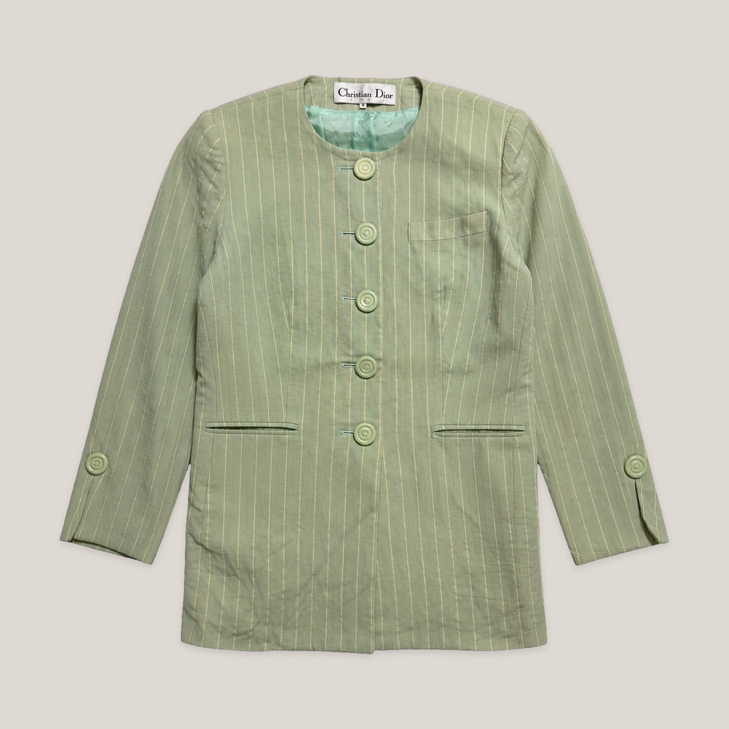 049_JAM0901010_vintage_christian_dior_green_pinstripe_collarless_button_jacket_m_catalog_final