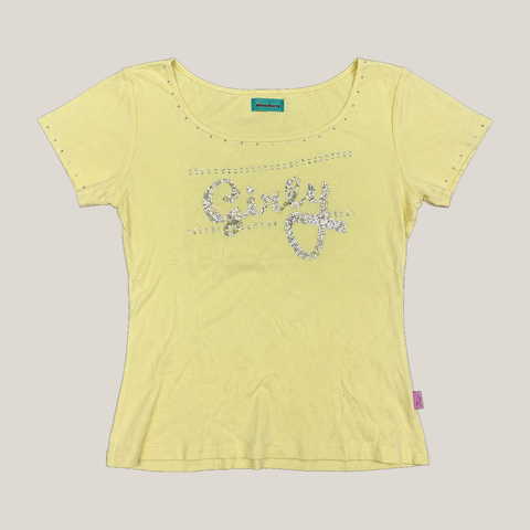 014_2NDS0903014_y2k_anna_kerry_pale_yellow_sequin_rhinestone_script_t_shirt_catalog_final