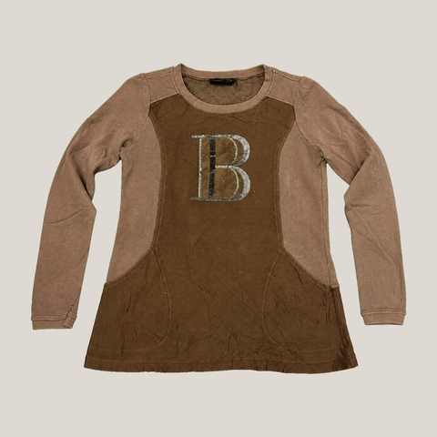 023_2NDO0903006_balmain_brown_rhinestone_b_logo_long_sleeve_knit_top_catalog_final