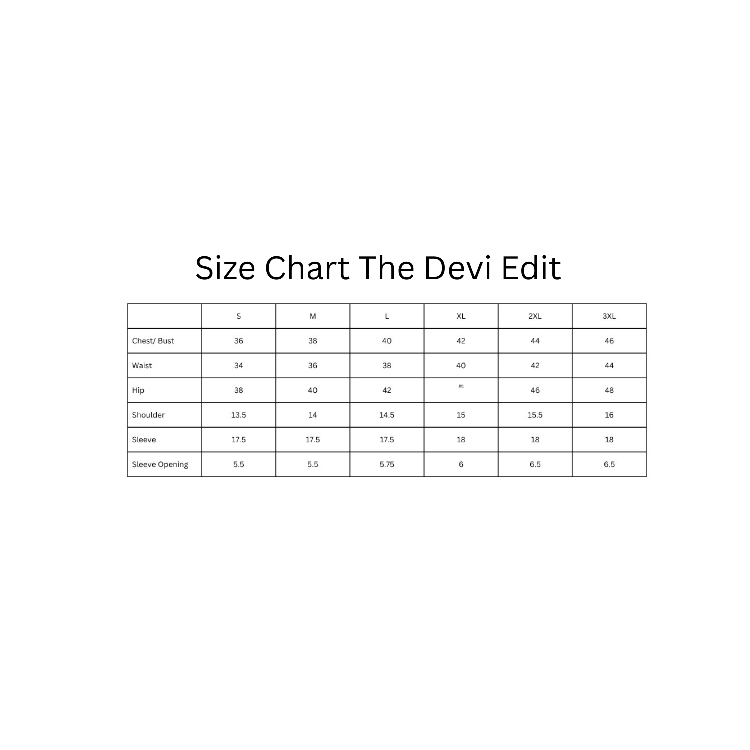 Size Chart The Ease Edit Kurta Top_20260409_084511_0000