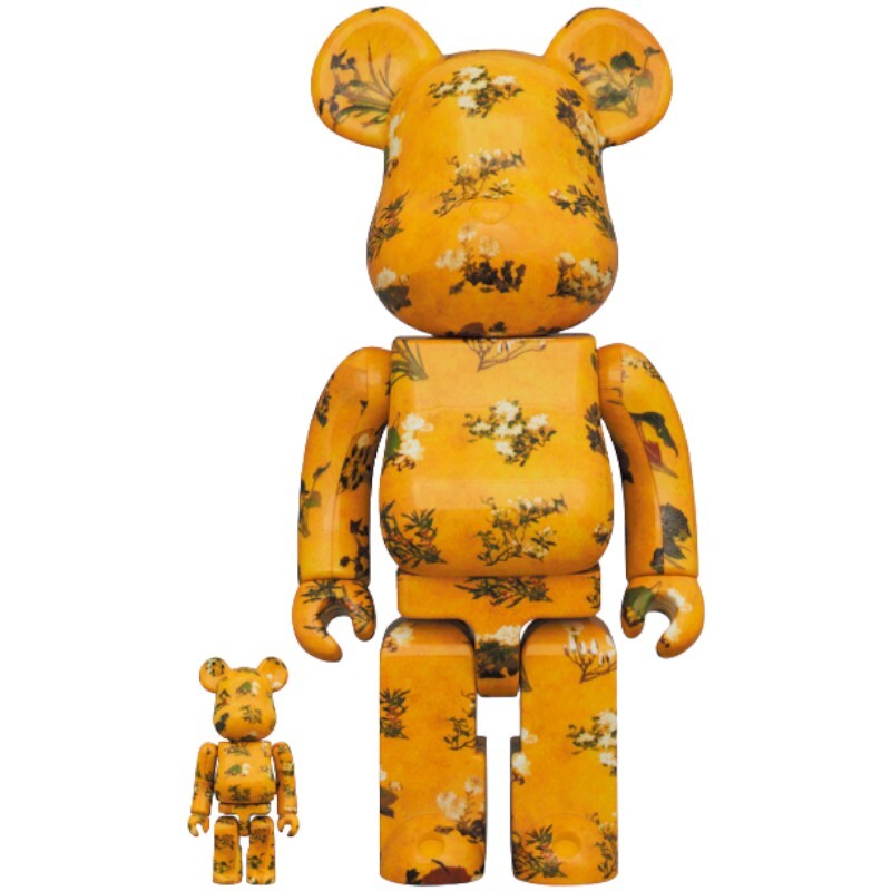 BE@RBRICK 伊藤若冲 いとうじゃくちゅう 牡丹小禽図 ぼたんしょうきん