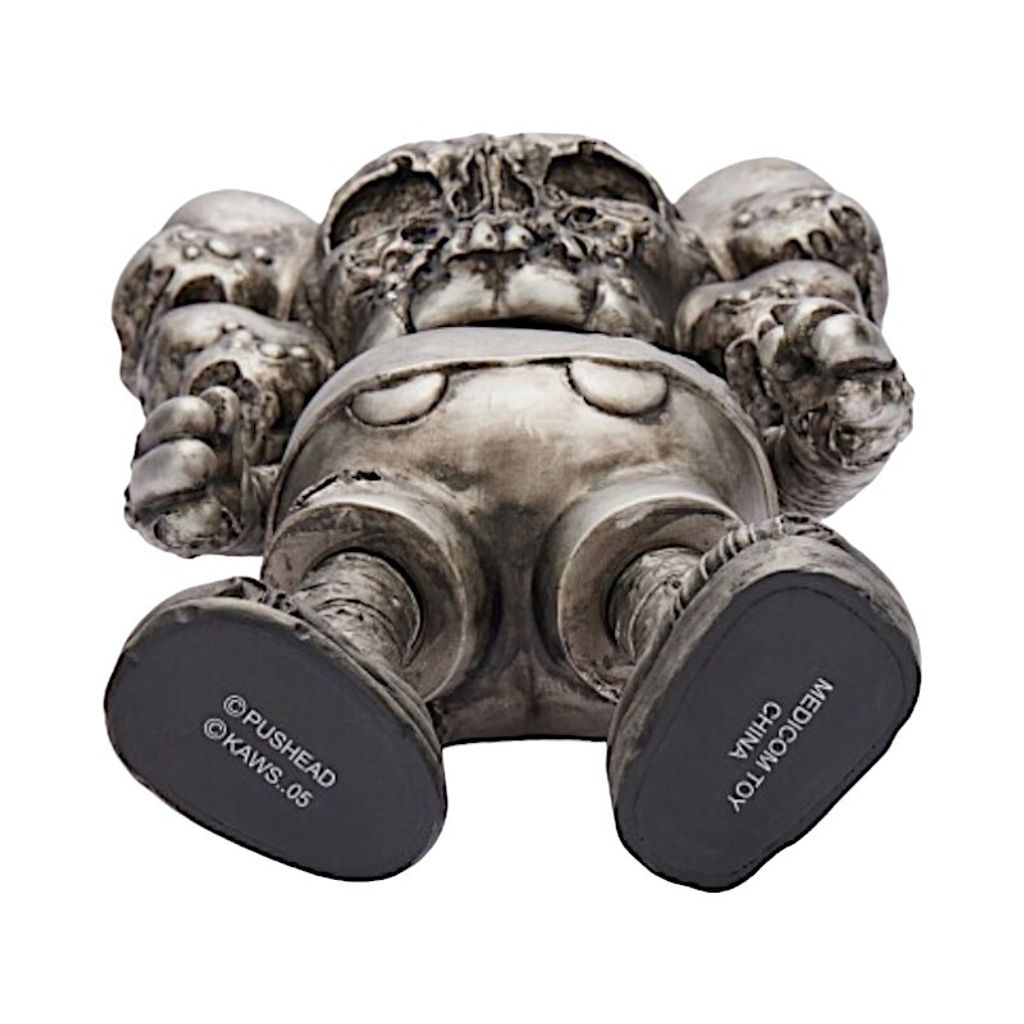 KAWS Pushead Companion Vinyl Figure Silver – Hippie Village KAWS Pushead Companion Vinyl Figure Silver – Hippie Village