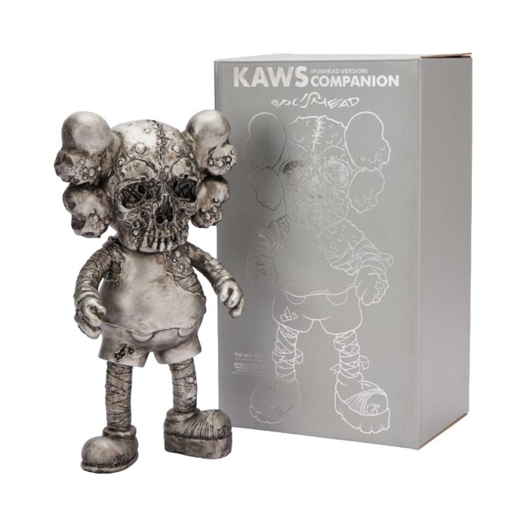 KAWS Pushead Companion Vinyl Figure Silver – Hippie Village KAWS Pushead Companion Vinyl Figure Silver – Hippie Village