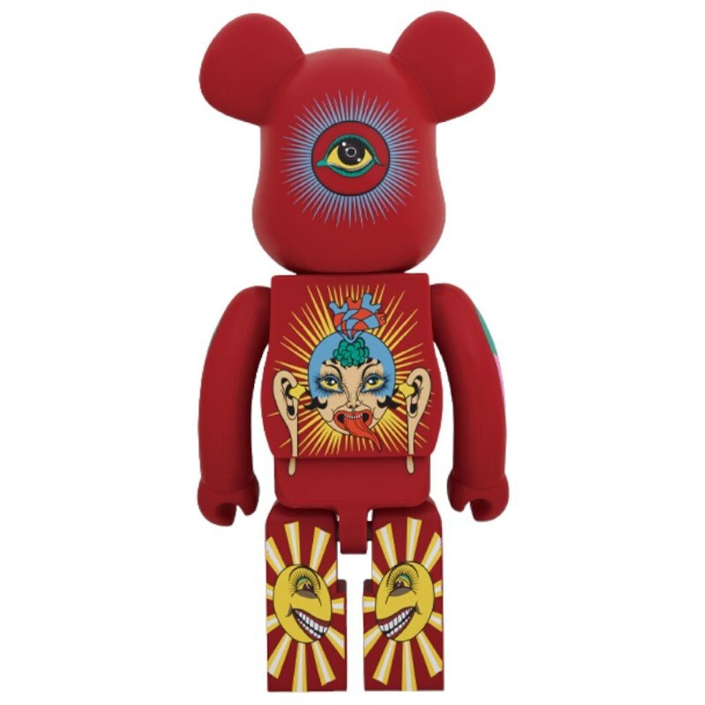 【希少】BE@RBRICK 1000%田名網敬ー 赤 BE@RBRICK 1000% Keiichi Tanaami 田名網敬一, (黑.紅一套)2G