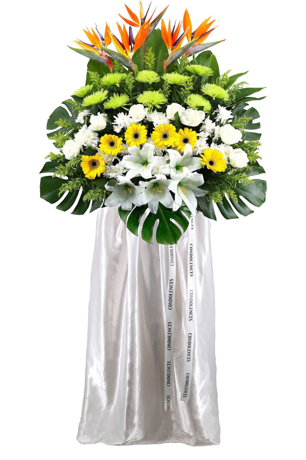 Bird Of Paradise Condolences Flower Stand