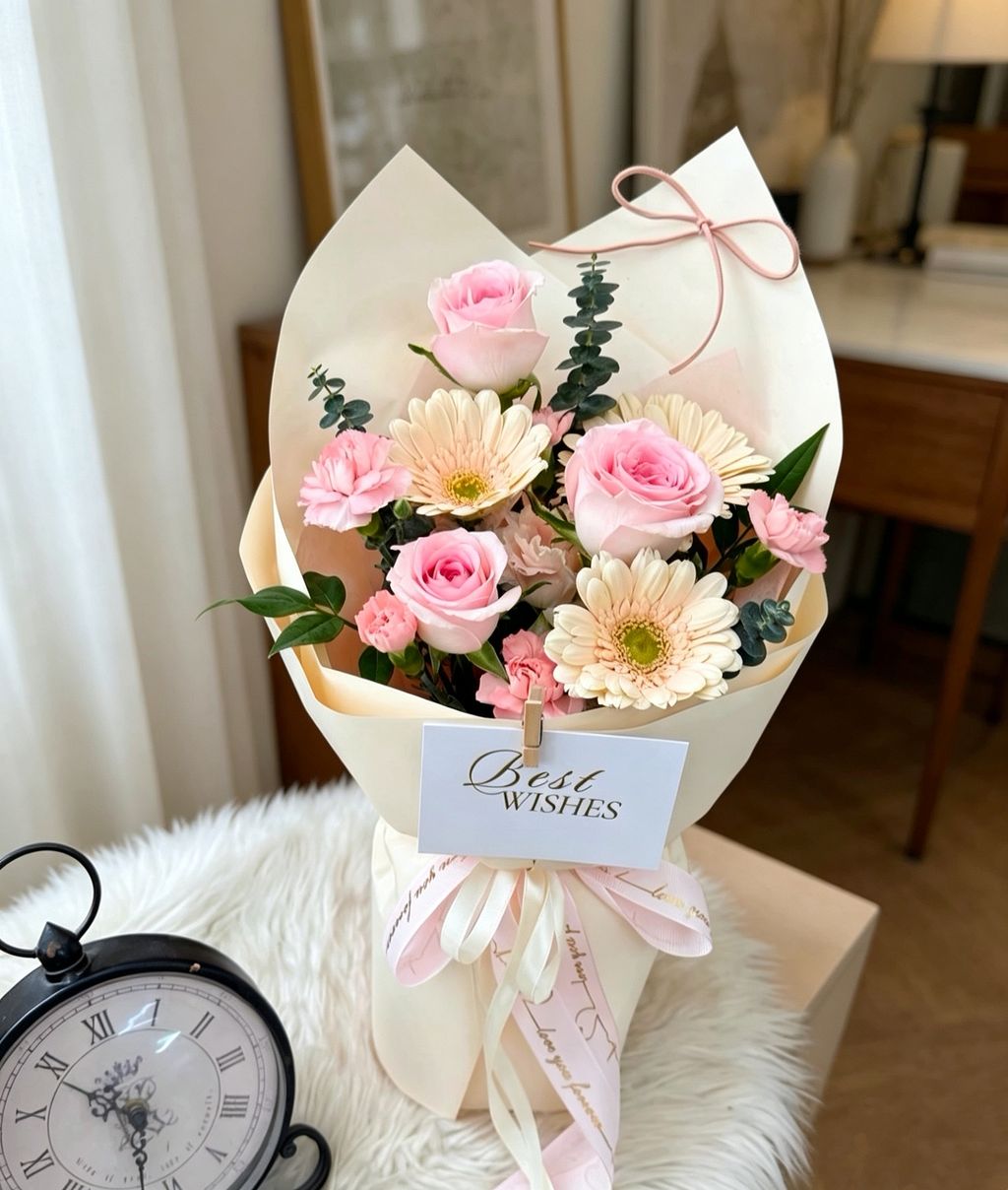 Pink Rose & Gerbera Bouquet