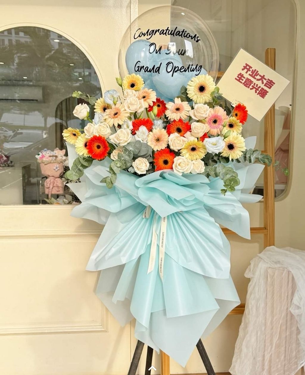 Heartiest Congratulations Opening Flower Stand