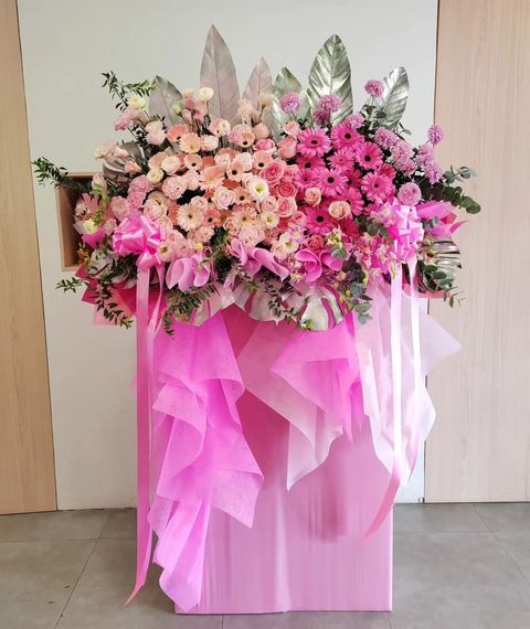 Pink Pink Grand Opening Flower Stand