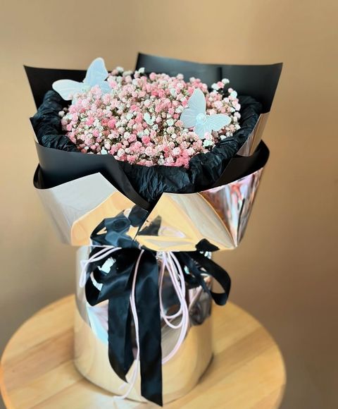 Pink Baby Breath Bouquet