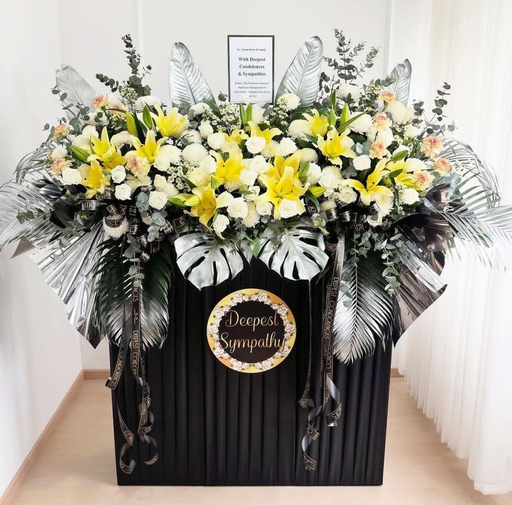 Rest in Paradise Condolence Flower Stand