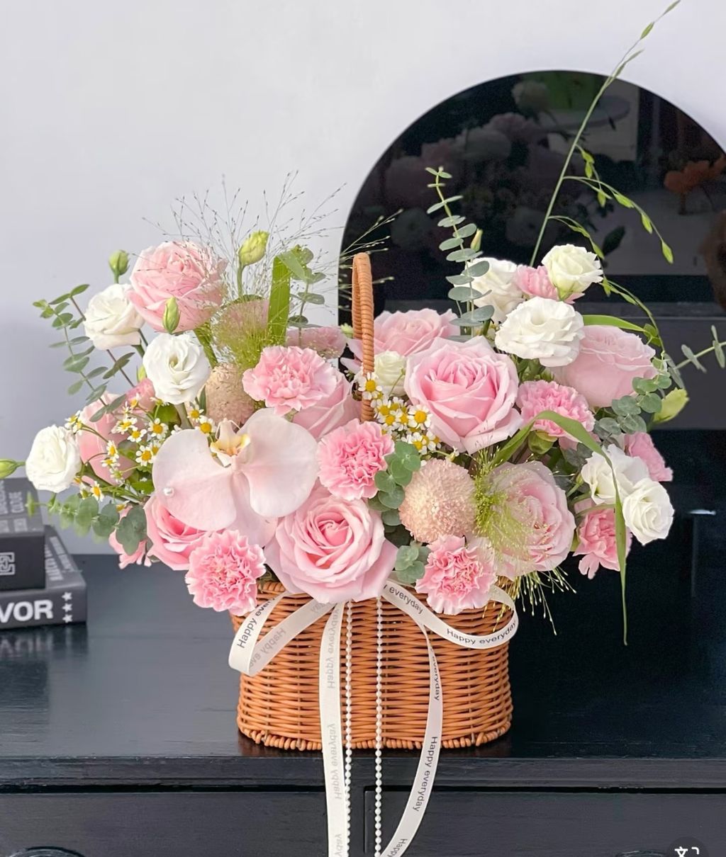 Pink Flower Basket