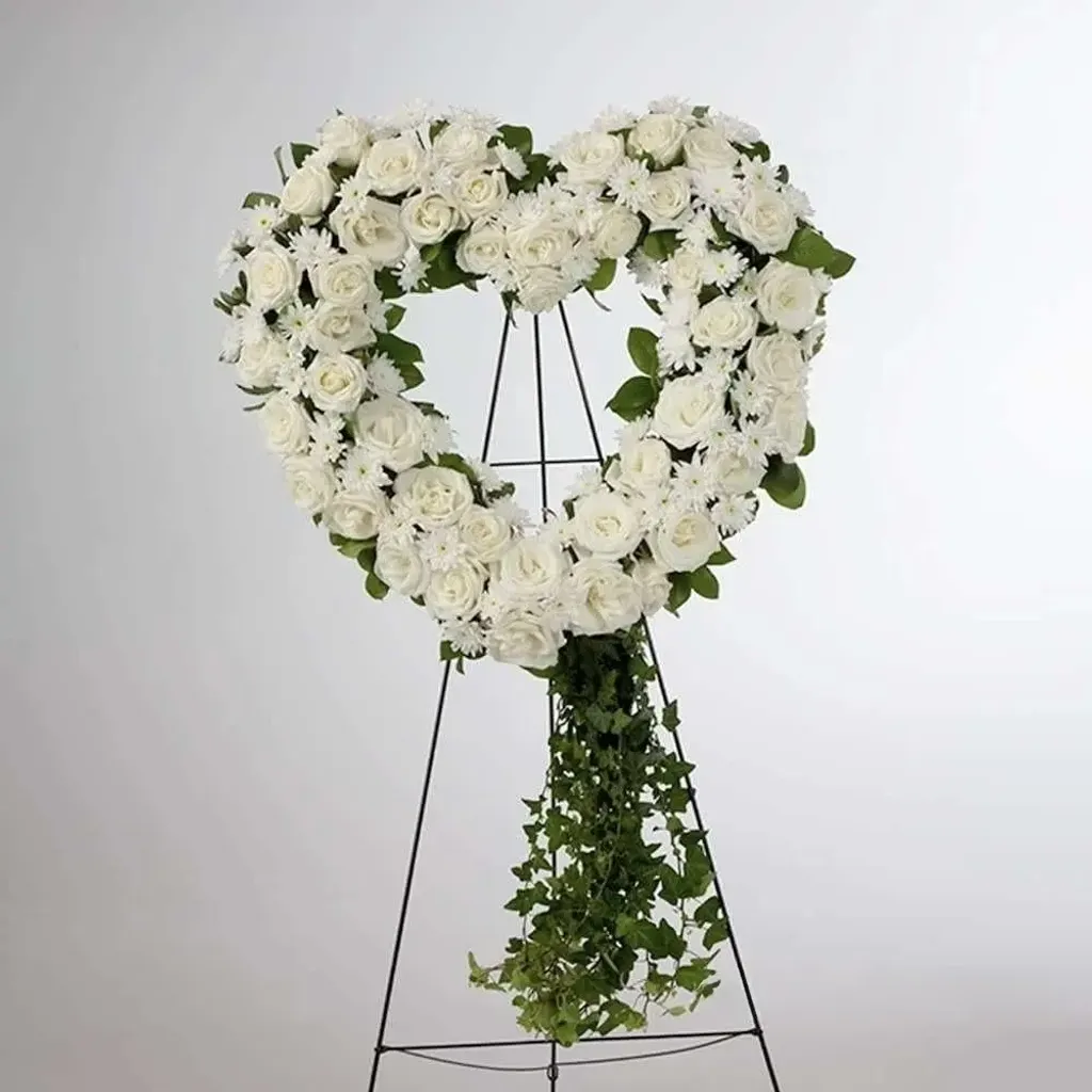 Heart Shaped Wreath Flower Stand