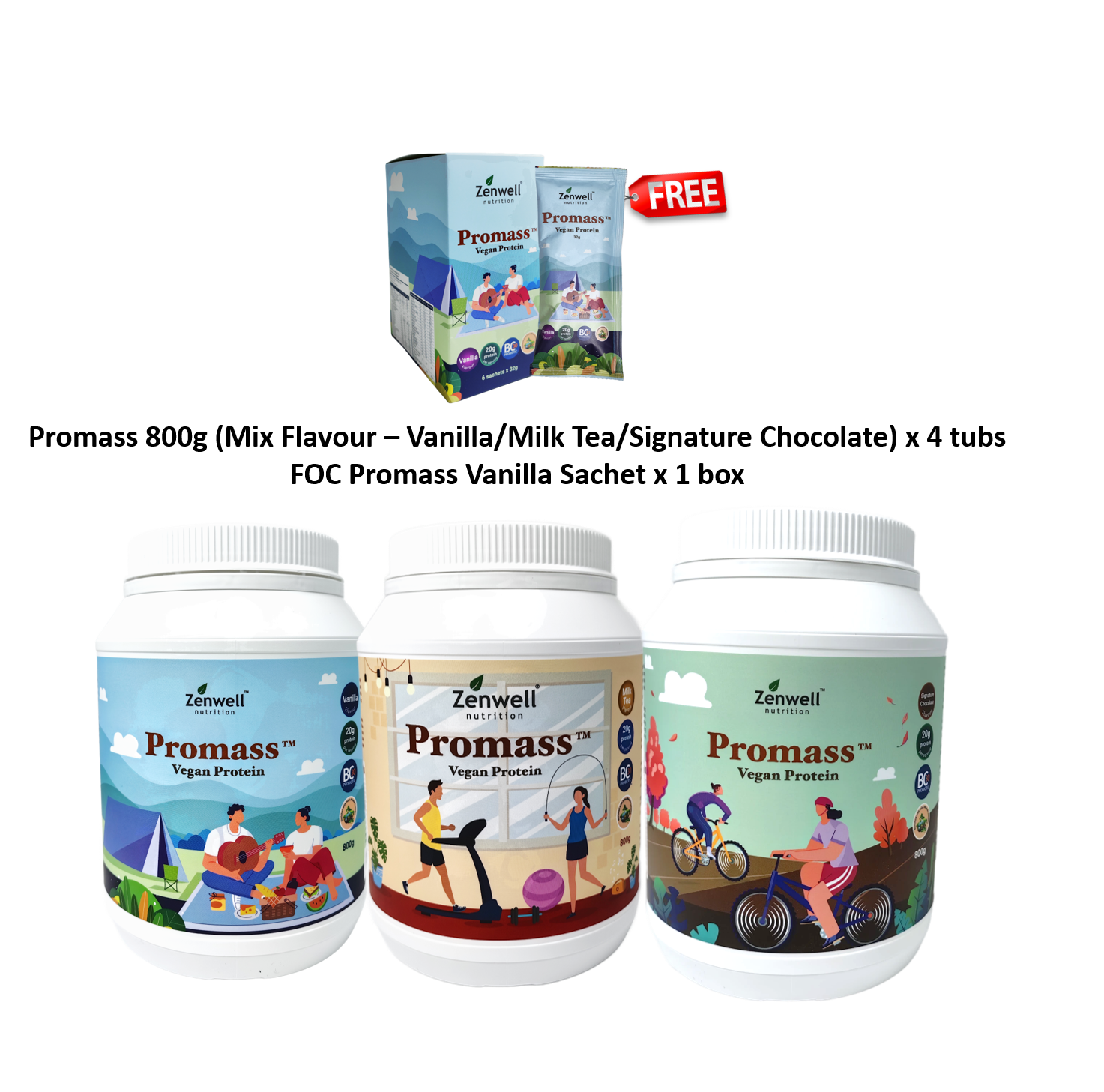 promass bc30 4 tubs foc vanilla box