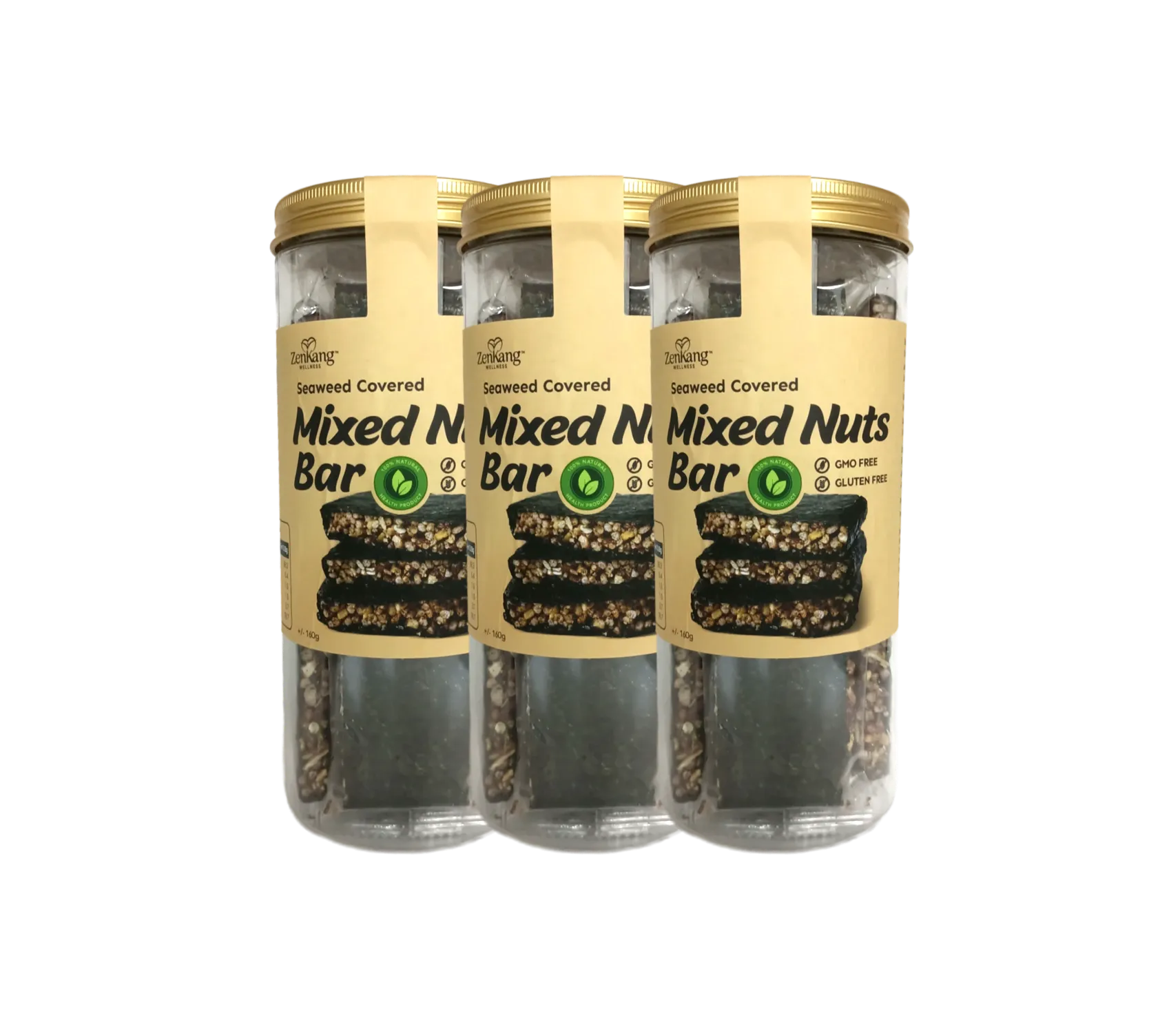 seaweed mixed nuts bar x 3 btls