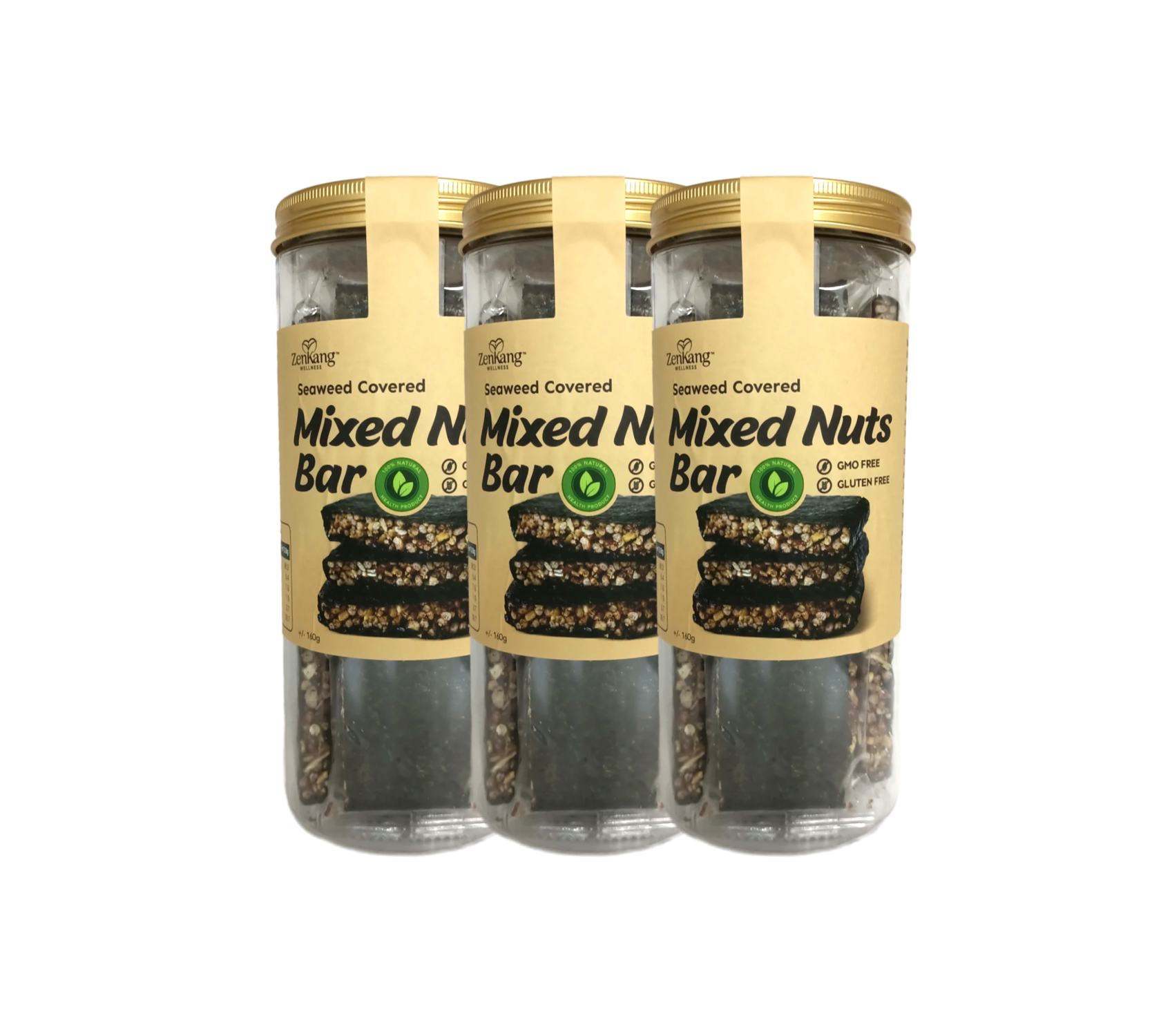 seaweed mixed nuts bar x 3 btls