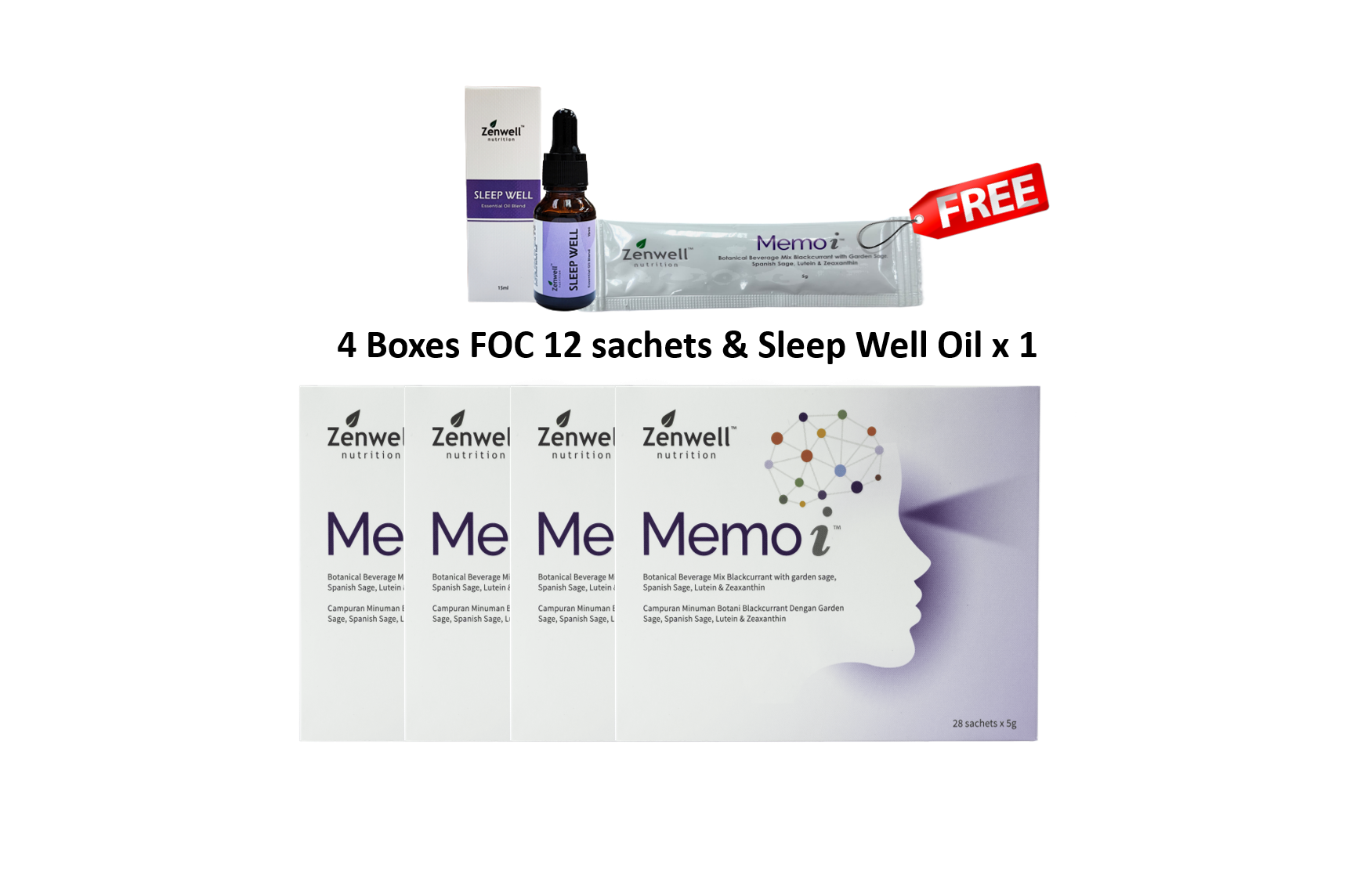 memo-i 4 foc 12s & sleep well oil