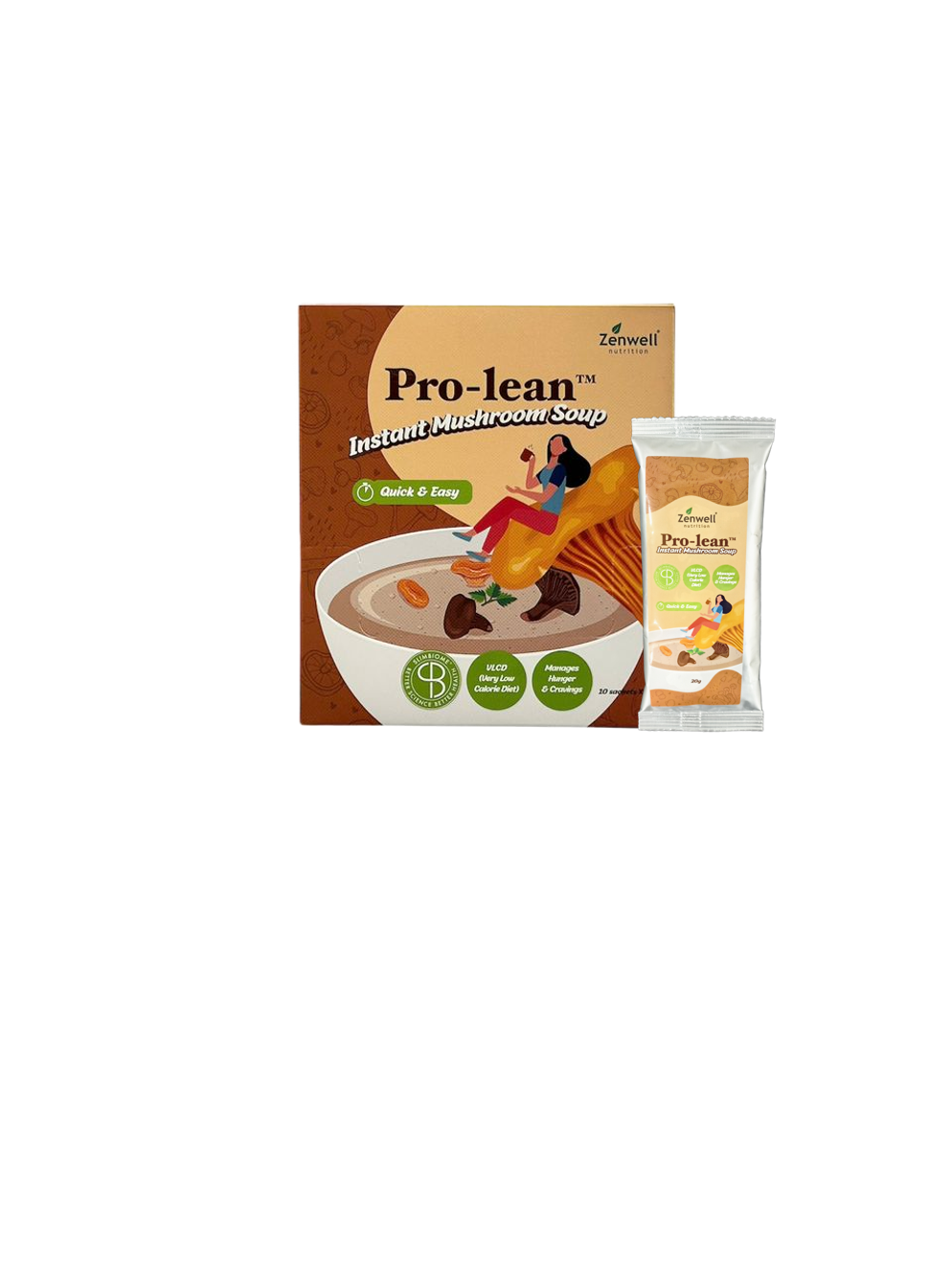 prolean mushroom soup box & sachet