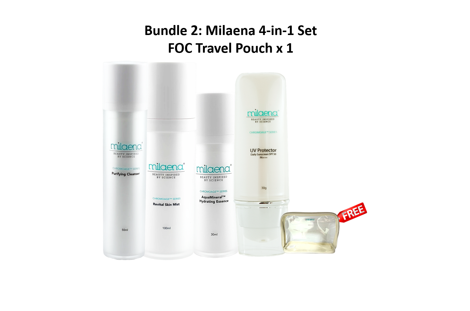 milaena new bundle 2 4-IN-1 foc travel pouch