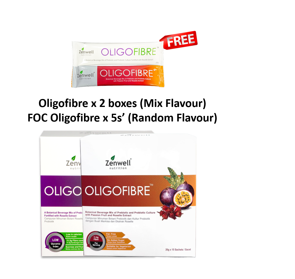 oligofibre mix flavour x 2 foc oligofibre x 5s' (random flavour)
